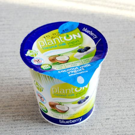 Planton. Coconut milk yogurt blueberry
