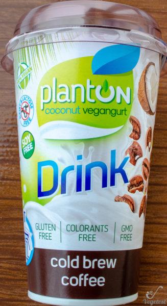 Planton. Coconut vegangurt drink. Cold brew coffee