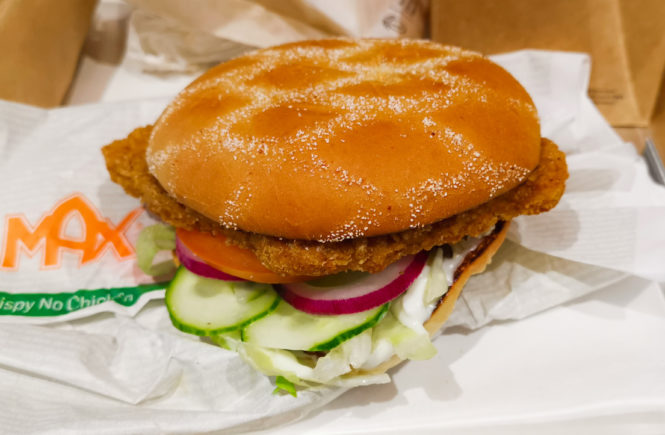 blog wegański z testem crispy chicken Max burgera