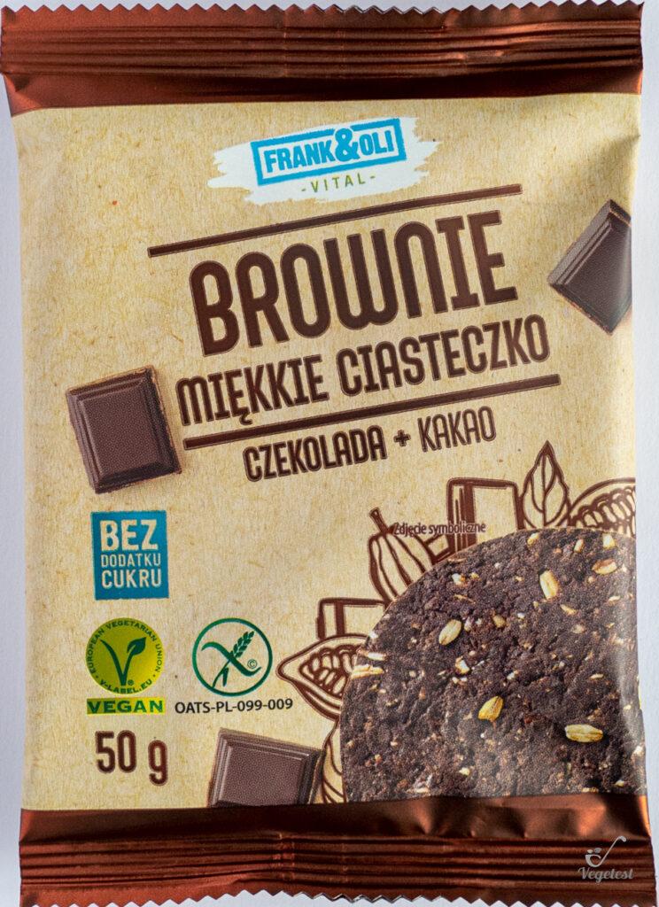 Frank&Oli. Brownie miękkie ciasteczko najlepszy blog wegański