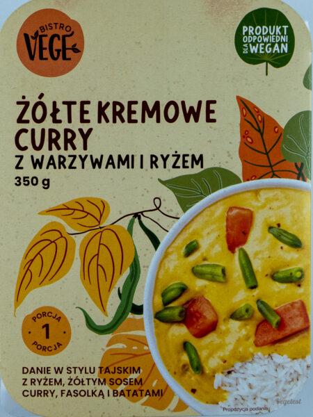 Bistro Vege. Żółte kremowe curry z warzywami i ryżem